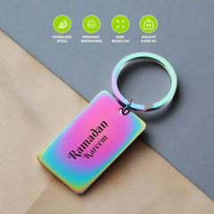 Simple Geometric Rectangular Keychain