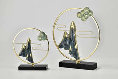 Nordic Home Décor Plant Rockery Lotus Office Study Table Decorations Brass