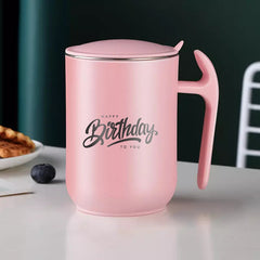 Stainless Steel Coffee Mug With Lid and Handle