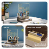 Daily Planner & Desk Organizer With Led Light Up
