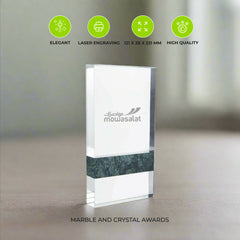 Rectangle Marble and Crystal Awards