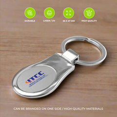 Oval Shaped Metal Keychains