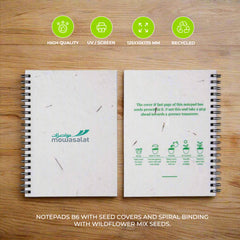 Plantable Notepads B6 with Seed Covers & Spiral Binding