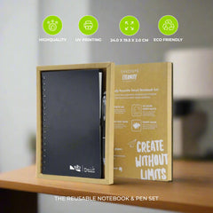 The Reusable Notebook & Pen Set - Black