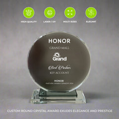 Custom Round Crystal Award