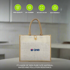 Jute Shopping Bags with Button