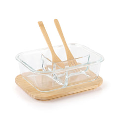CORNETO - Hans Larsen Glass Lunch Box with Bamboo Cutlery
