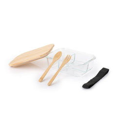 CORNETO - Hans Larsen Glass Lunch Box with Bamboo Cutlery