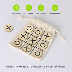 STRESA - eco-neutral Wood Tic Tac Toe Game set