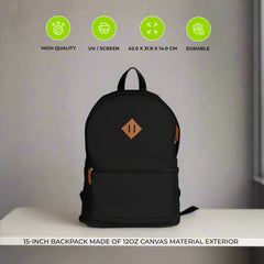 LEMGO - Giftology Canvas Backpack - Black/Tan