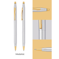 Cross Classic Century® Medalist® Chrome with 23KT Gold Plated Appointments Ballpoint Pen