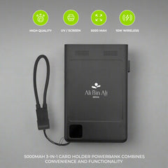 AREZZO - @memorii 5000mAh 3-in-1 Card Holder Powerbank