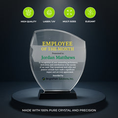 Elegant Crystal Plaque