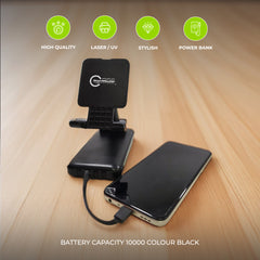 Power Bank Mobile Stand with Multi Charging Cables