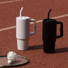 Recycled Stainless Steel Tumbler with Reusable Straw