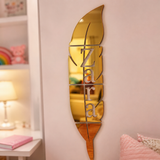 3D Acrylic Leaf Mirror Wall Decor