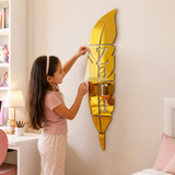 3D Acrylic Leaf Mirror Wall Decor