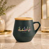 Eco-Neutral Ceramic Mug with Bamboo Lid