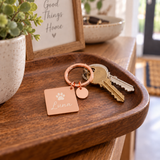 Personalized Best Friend Heart Keychain
