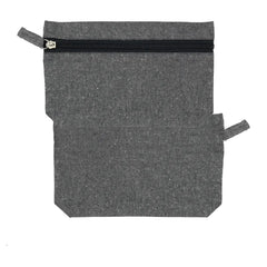 Natural Cotton Pouches with front Zipper Closure