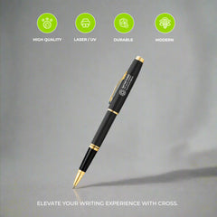 Cross Coventry Classic Black Lacquer with Gold Tone Appointments Rollerball Pen