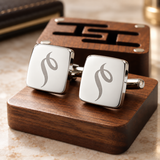 Personalized Cufflinks Titanium Steel Mirror