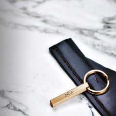 Square Strip Name Keychain Four Sides