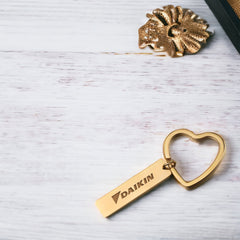 Mirror Polished Stainless Steel Heart keychain