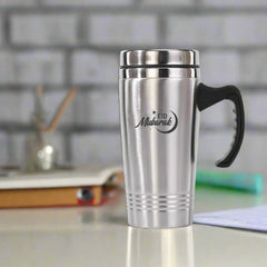 Travel Mug Stainless Steel With Handle Silver -450ml