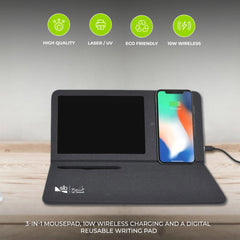 SODEN - @memorii 10W Wireless Charger & Writeable Mouse Pad - Black