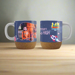 Giftology Ceramic Mug with Cork and Lid