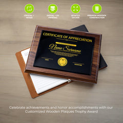 Personalized Wooden Recognition Plaque