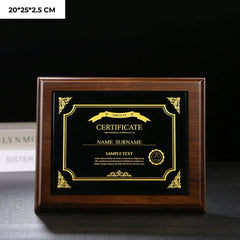 Personalized Wooden Recognition Plaque