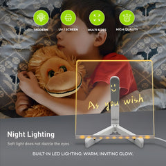 LED Night Light Beech Wooden Base Display Stand