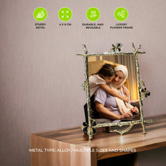 Metal Photo Frame Custom Creative Luxury Branch Photo Frame Table