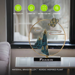 Nordic Home Décor Plant Rockery Lotus Office Study Table Decorations Brass