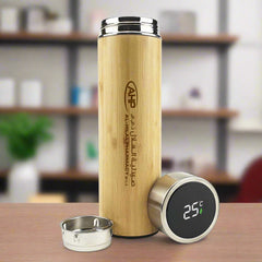 Bamboo Flask with Temperature Display