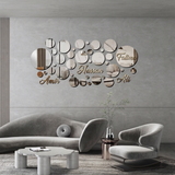 3D Mirror Wall Stickers, EEEkit Self-Adhesive Round Acrylic Wall Decals DIY