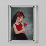 Clear Acrylic Magnetic Photo Frame for Desk & Home Display