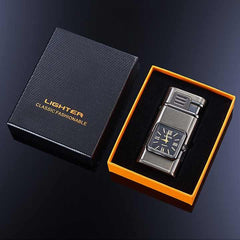 Cigarette Lighter with Watch Blue Flame