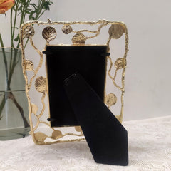Metal Photo Frame Custom Light Luxury Creative Leaf Photo Frame Table Decoration