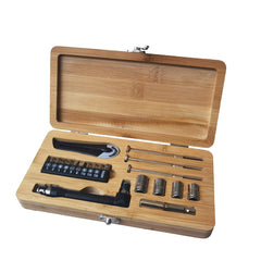 Bamboo tool kit box set