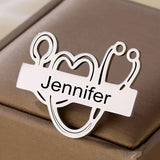 Stainless Steel Name Badge Lapel Pin for Doctors & Nurses