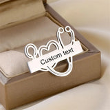 Stainless Steel Name Badge Lapel Pin for Doctors & Nurses
