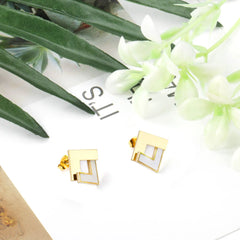 Gold-Plated Butterfly Bar Personalized Earrings Gold Filled Studs