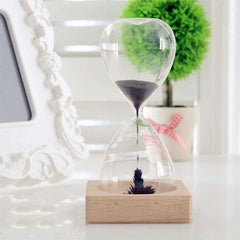 Magnetic Sand Timer with  Wooden Base