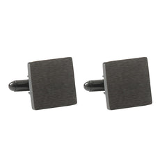 Square Stainless Steel Men’s Cufflinks – Textured Design