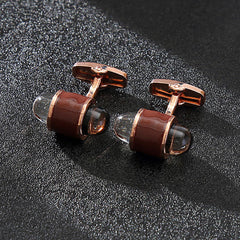 Men’s Personalized Bullet-Shaped Copper Cufflinks