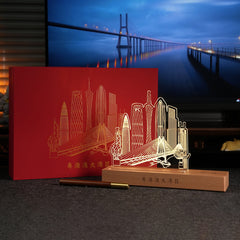 Customizable Rechargeable Acrylic Wireless Charging Table Lamp