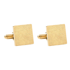 Square Stainless Steel Men’s Cufflinks – Textured Design